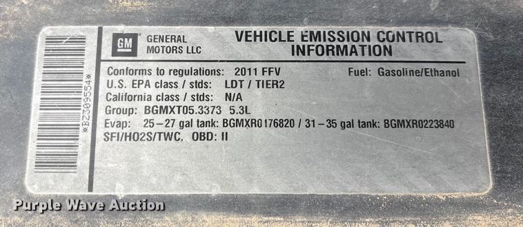 image for item FG2635 2011 Chevrolet Silverado 1500 Ext. Cab pickup truck