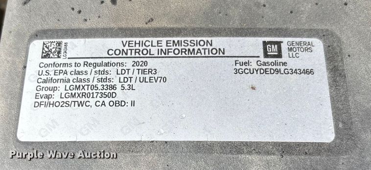 image for item FI1645 2020 Chevrolet Silverado 1500 Crew Cab pickup truck