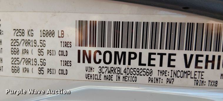 image for item FK0808 2013 RAM 4500 utility / service truck