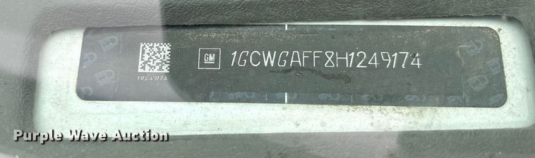 image for item FK1098 2017 Chevrolet Express 2500 van