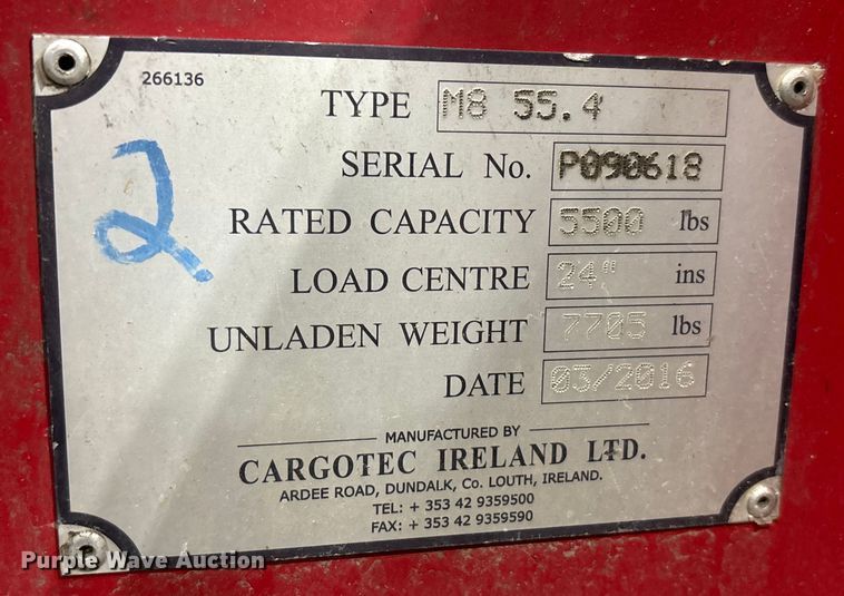 image for item FK1101 2016 Moffett M85501 forklift