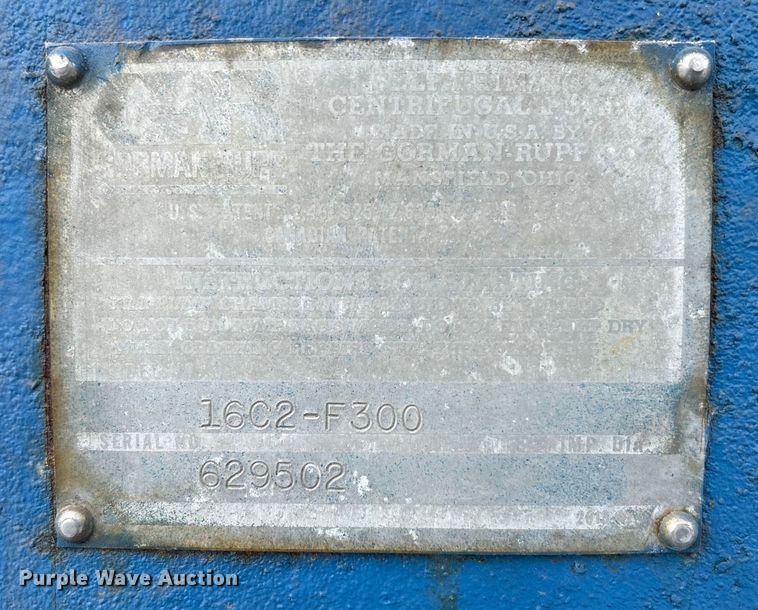 image for item FK1106 Gorman-Rupp 16C2-F300 centrifugal pump