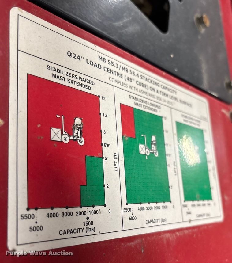 image for item FK1514 2017 Moffett M8 55.4 forklift