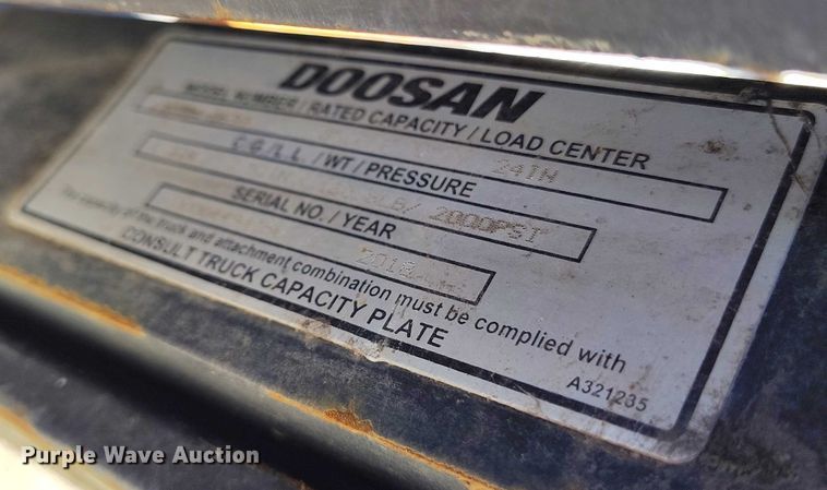 image for item IH9421 2018 Doosan G25-7 forklift