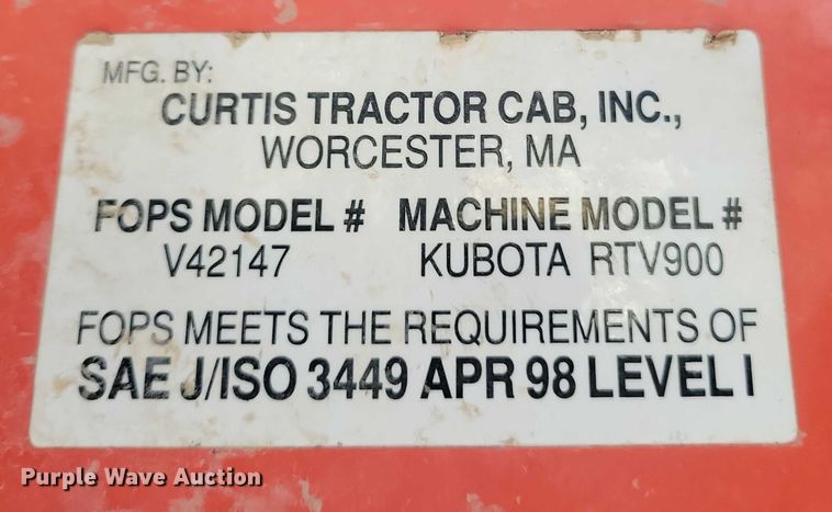 image for item NO9886 2001 Kubota RTV900 utility vehicle