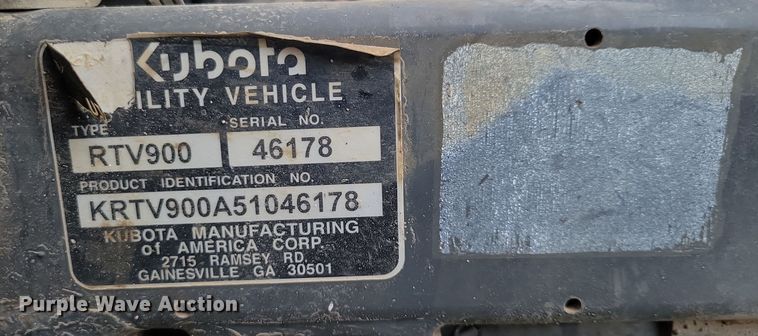image for item NO9888 2001 Kubota RTV900 utility vehicle