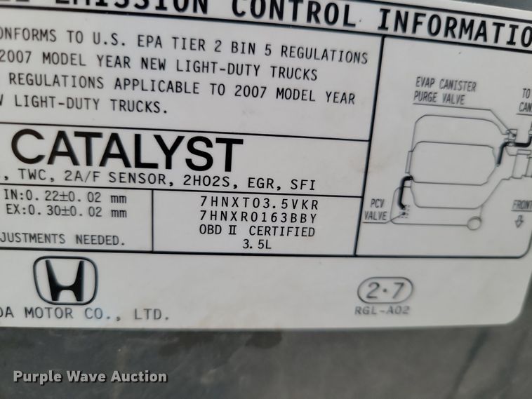 image for item NO9890 2007 Honda Odyssey van