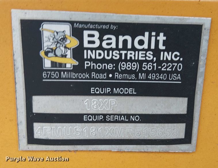 image for item YA1889 2021 Bandit Intimidator 18XP wood chipper