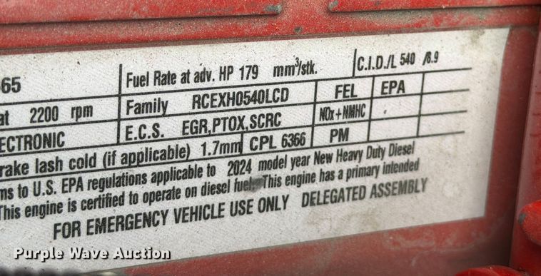 image for item YA2013 2025 International HV507 pumper fire truck