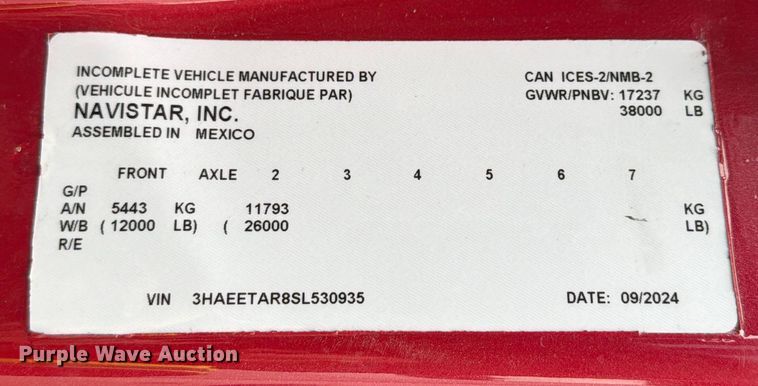 image for item YA2013 2025 International HV507 pumper fire truck