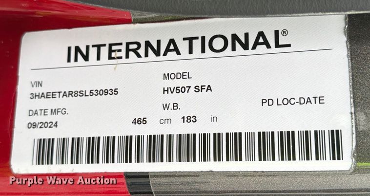 image for item YA2013 2025 International HV507 pumper fire truck