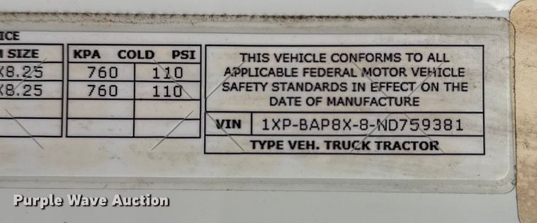 image for item DQ4221 2022 Peterbilt 579 dump truck