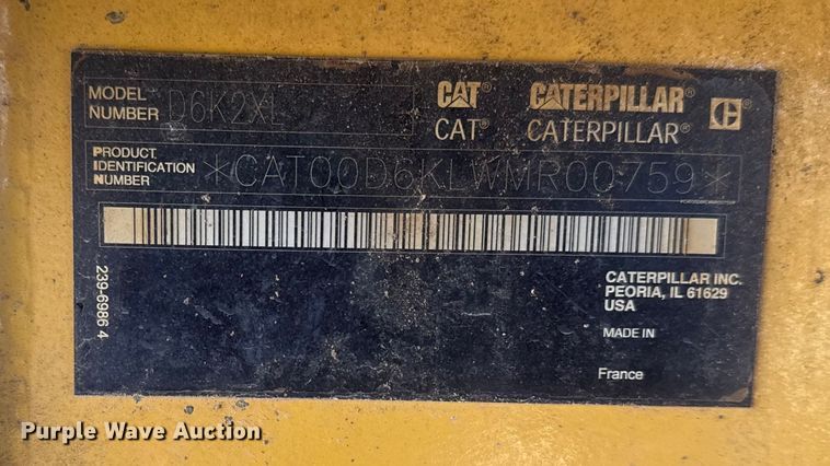 image for item DQ4228 2015 Caterpillar D6K2XL dozer