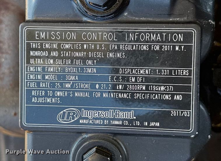 image for item DQ4236 2011 Ingersoll Rand P90 air compressor