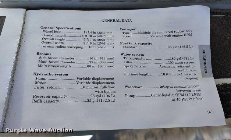 image for item DT0856 2006 Elgin Pelican Series P street sweeper