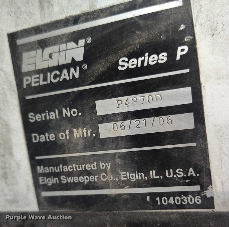 image for item DT0856 2006 Elgin Pelican Series P street sweeper