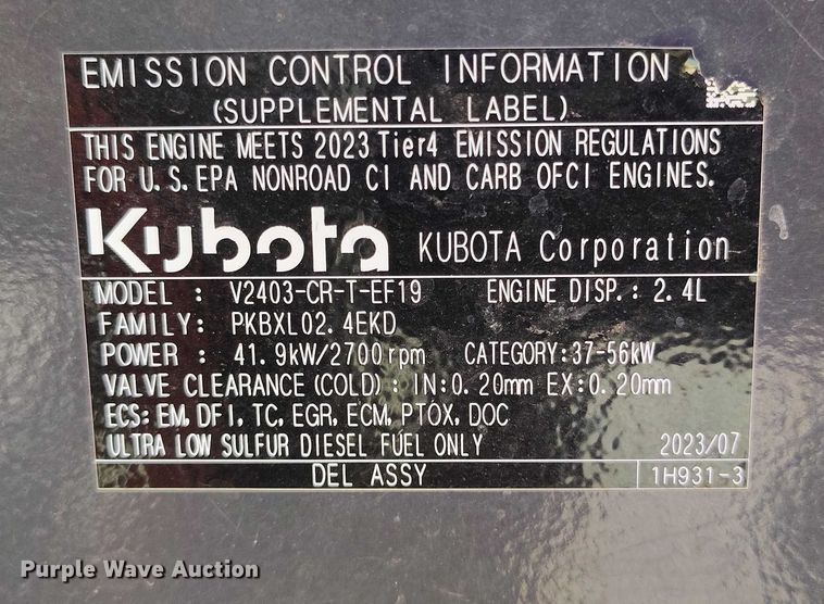 image for item DT0865 2023 Kubota MX5400HSTC MFWD tractor