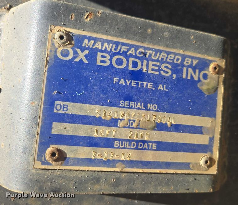 image for item DU2695 2015 Kenworth T800 dump truck