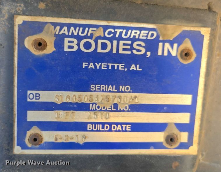 image for item DU2698 2017 Kenworth T370 dump truck