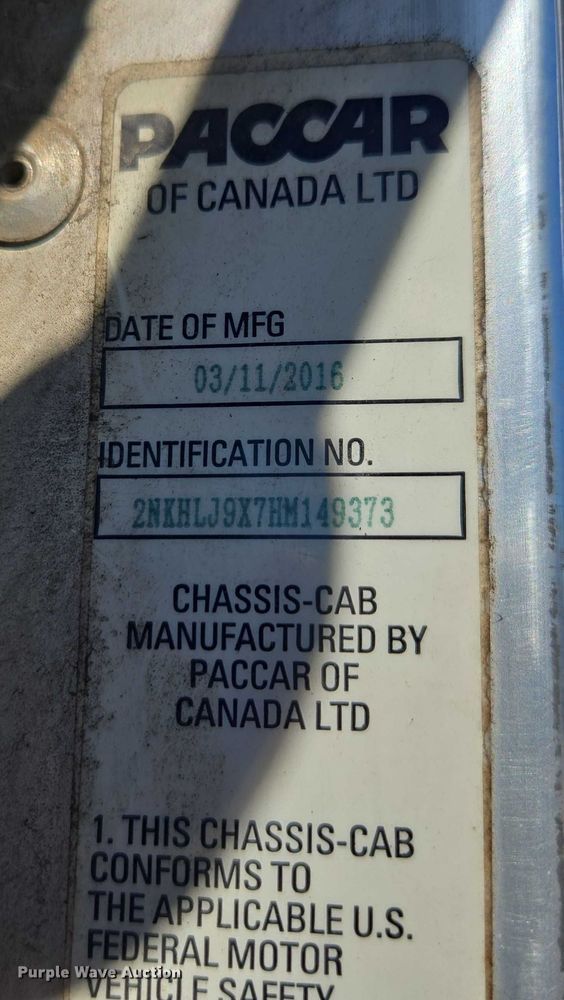 image for item DU2698 2017 Kenworth T370 dump truck