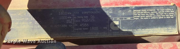 image for item DU2699 2017 Kenworth T800 dump truck