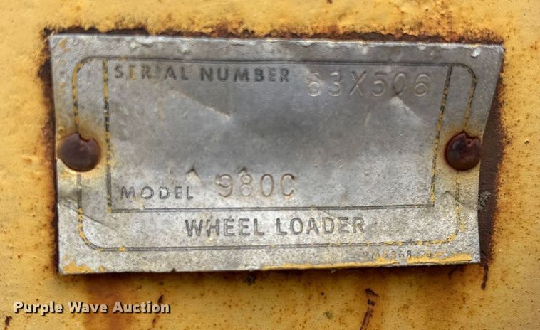 image for item DU6943 1978 Caterpillar 980C wheel loader