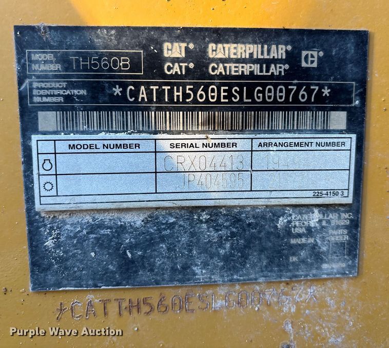 image for item DU6947 2005 Caterpillar TH560B telehandler