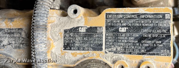 image for item DU6952 2015 Caterpillar 262D skid steer loader