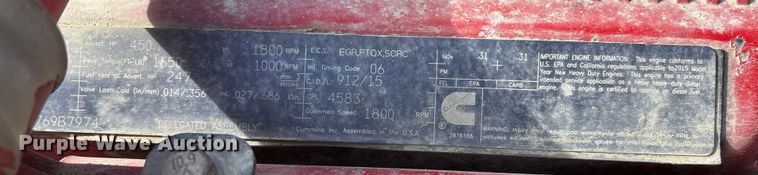 image for item DU6954 2016 Kenworth T800 dump truck