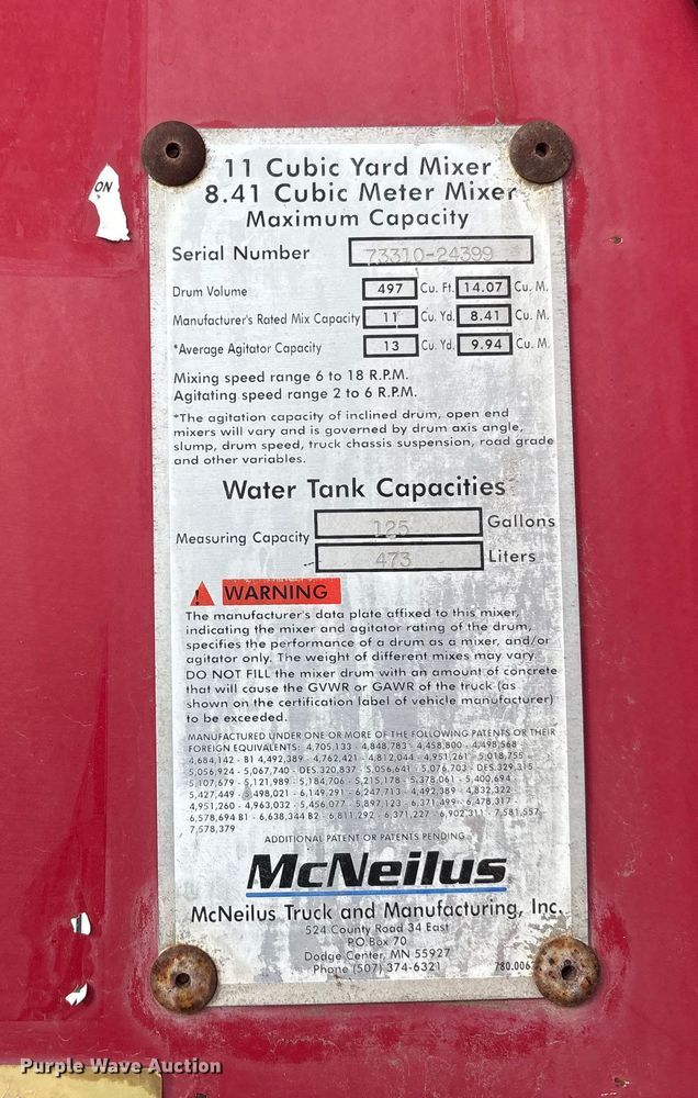 image for item DU6993 2005 Kenworth W900 ready mix truck