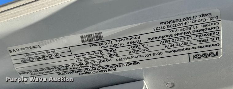 image for item DW4418 2018 Ford F350 Super Duty Ext. Cab flatbed pickup truck