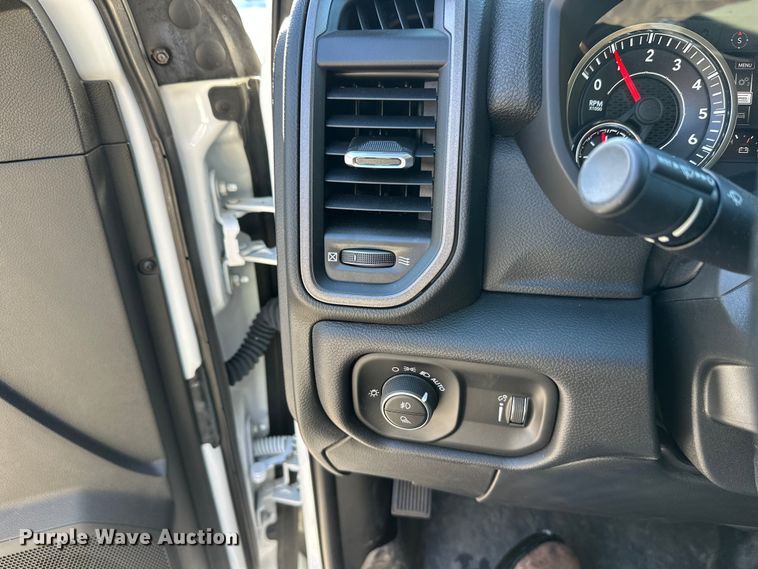 image for item DW4419 2022 RAM 3500 Crew Cab flatbed pickup truck