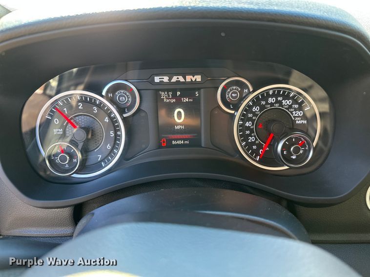 image for item DW4421 2022 RAM 3500 Crew Cab flatbed pickup truck