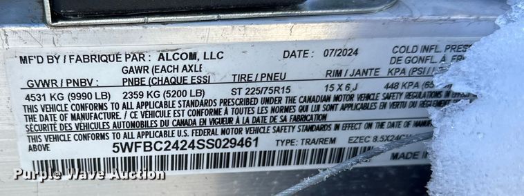 image for item DW4423 2025 EZ Hauler enclosed cargo trailer