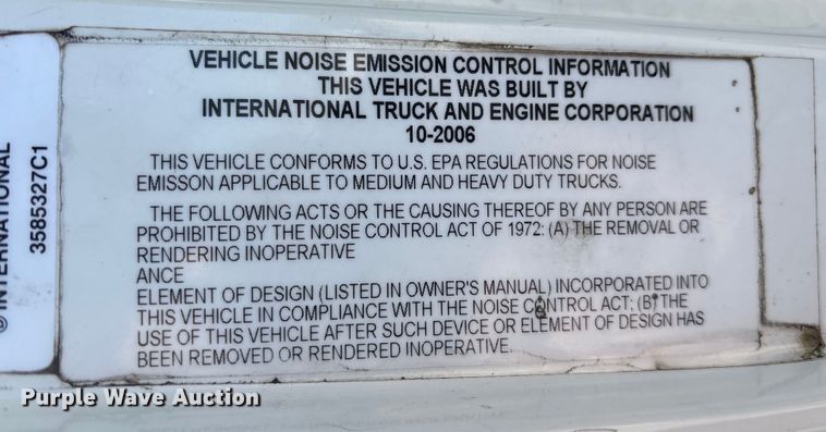 image for item DX5940 2007 International 8600 dump truck