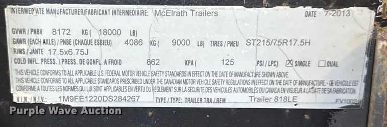 image for item EA2295 2013 Vermeer V800LE-HD vacuum trailer