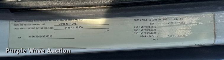 image for item EA2296 2012 Volvo Truck VHD ready mix truck