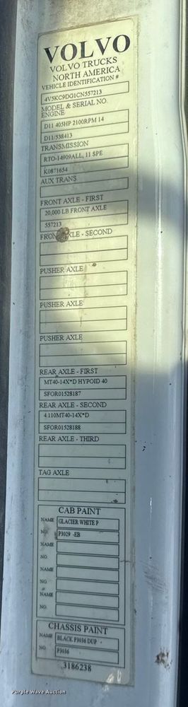 image for item EA2296 2012 Volvo Truck VHD ready mix truck