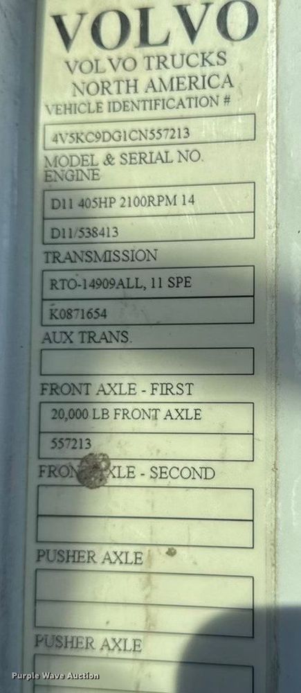 image for item EA2296 2012 Volvo Truck VHD ready mix truck