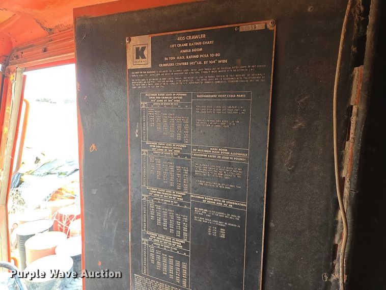 image for item EB1240 1977 Koehring 405 crane