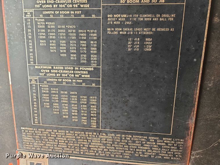 image for item EB1240 1977 Koehring 405 crane