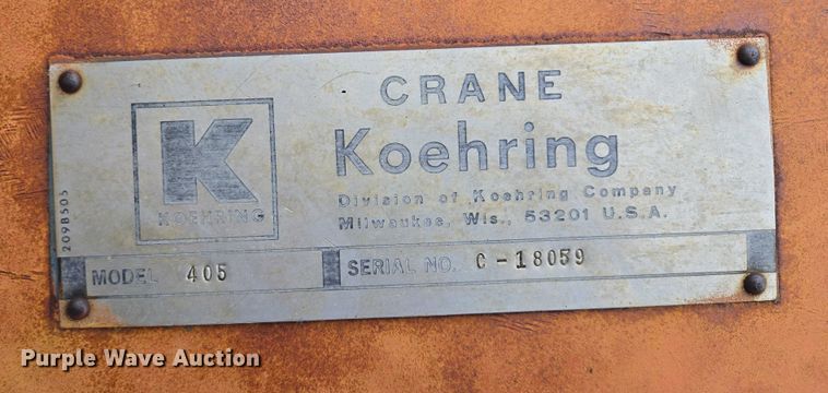 image for item EB1240 1977 Koehring 405 crane
