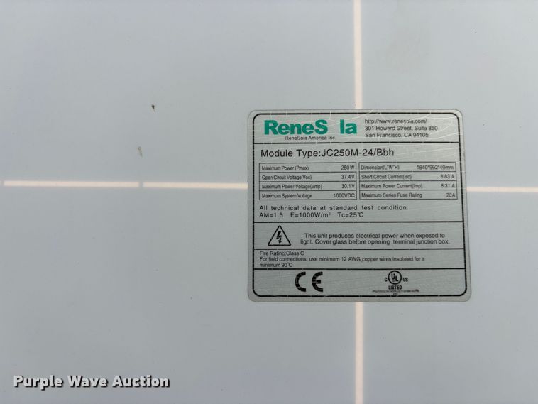 image for item EC8192 2015 Island Power USA IS 6048-US-10 solar panel trailer