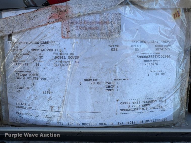 image for item EC8192 2015 Island Power USA IS 6048-US-10 solar panel trailer