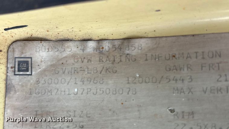 image for item ED5105 1993 GMC C7000 vacuum truck