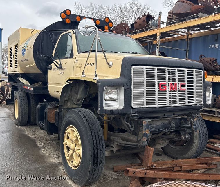 image for item ED5109 1992 GMC C7 sewer jetter truck