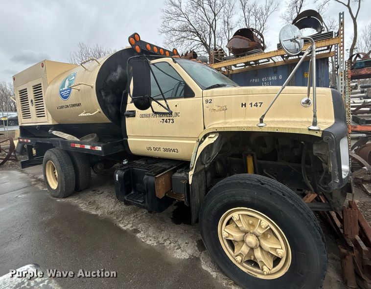 image for item ED5109 1992 GMC C7 sewer jetter truck