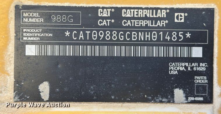 image for item ED5115 2005 Caterpillar 988G wheel loader