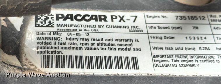 image for item ED5116 2014 Kenworth T370 utility / service truck