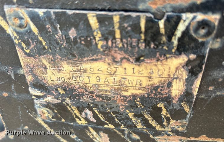 image for item EE1404 1982 Siebert lowboy equipment trailer